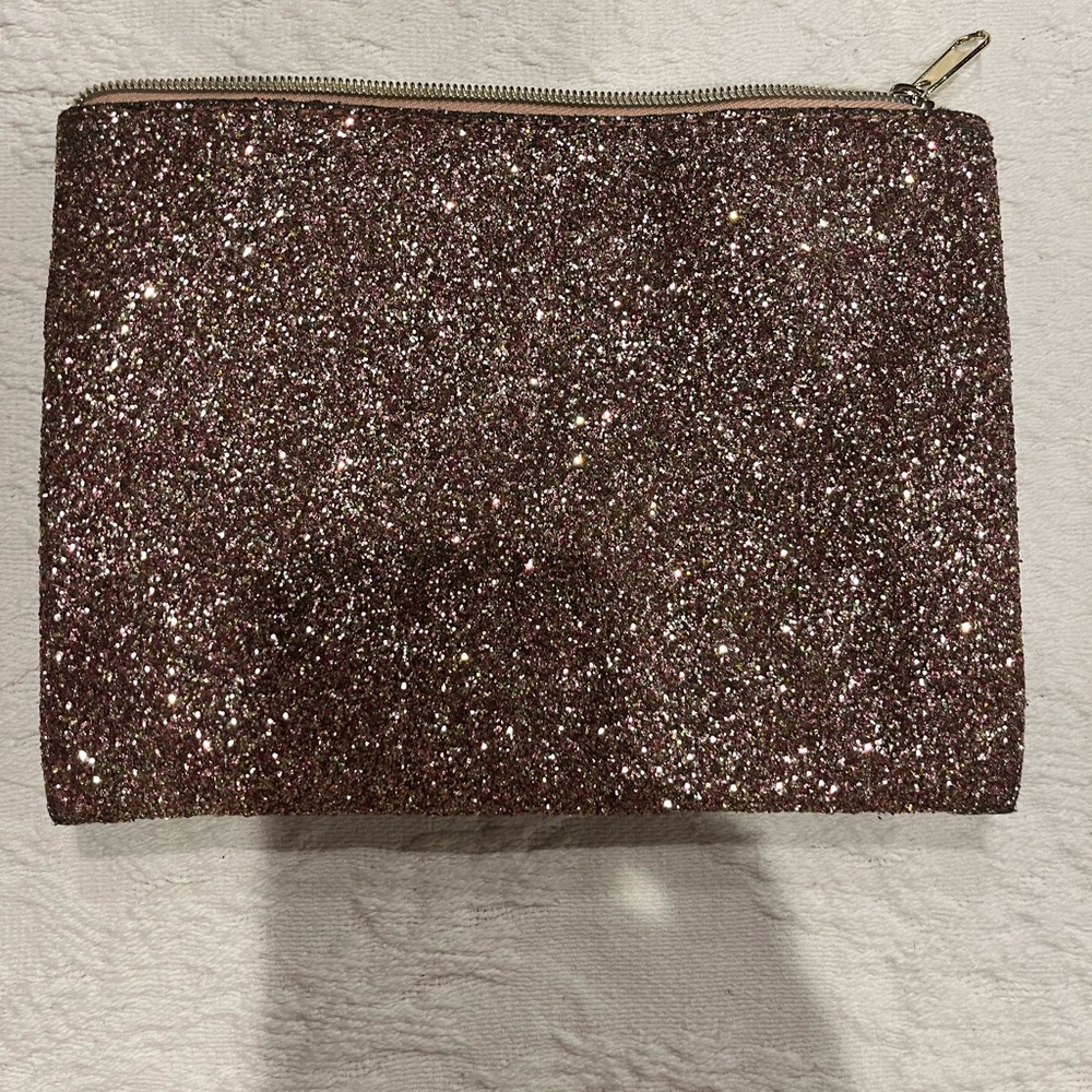 Glittery Brown Clutch Bag